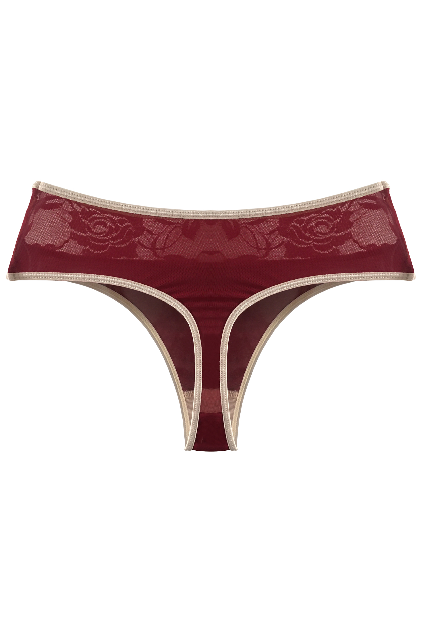 Lingerie Letters Red & Nude Thong - Shop Underwear Online