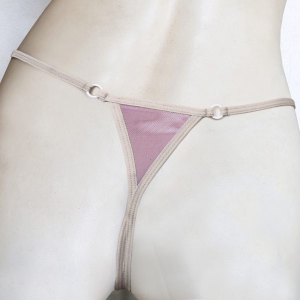 PINK MESH CROTCHLESS G-STRING