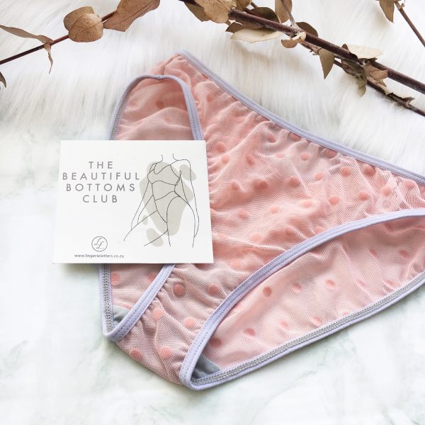 Lingerie Letters Strawberry Shortcake Brief Ladies' underwear designed and handmade with love in Cape Town, South African online.