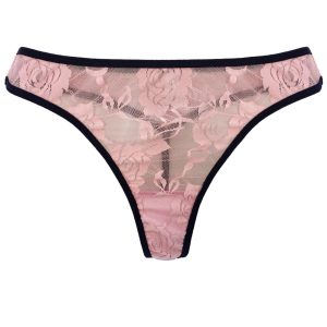 Lingerie Letters Pink Posie Thong. Shop Ladies' underwear designed and handmade with love in Cape Town, South African online.