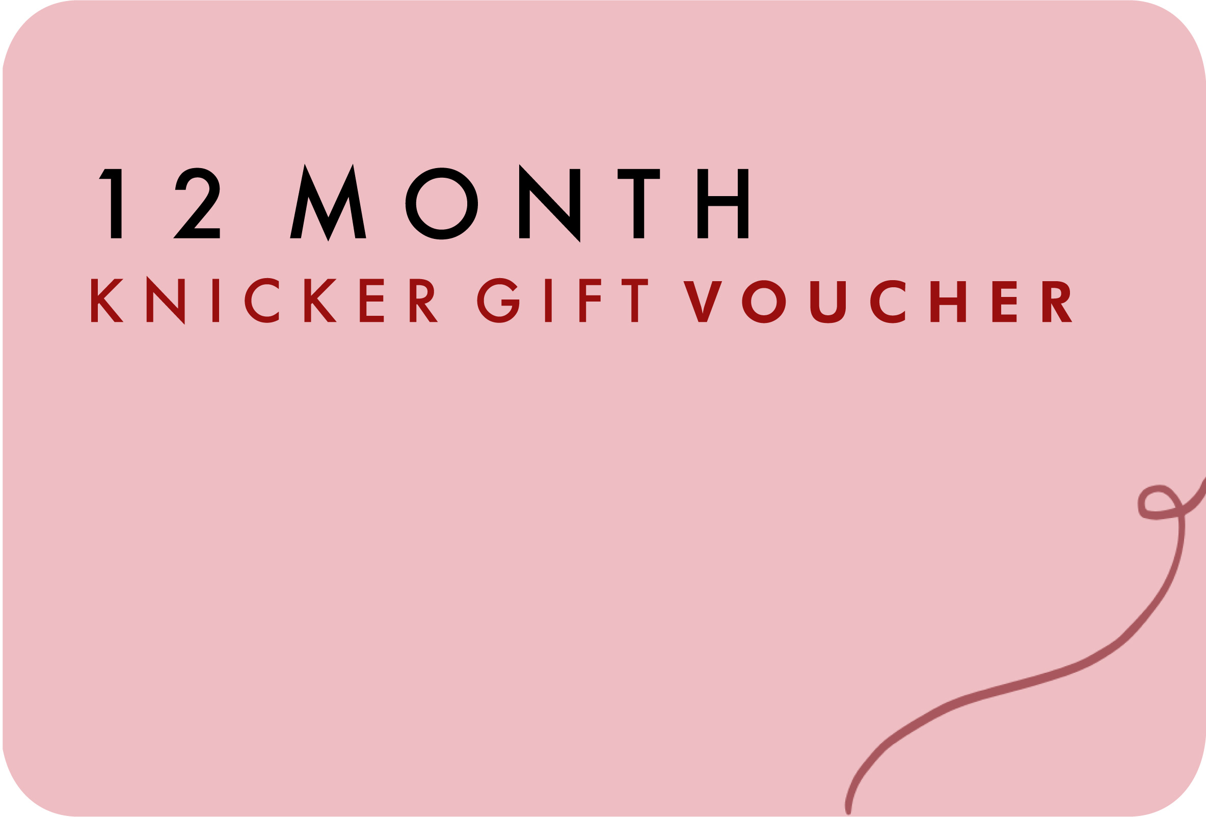 Lingerie Letters - 12 Month Knicker Gift Subscription Voucher