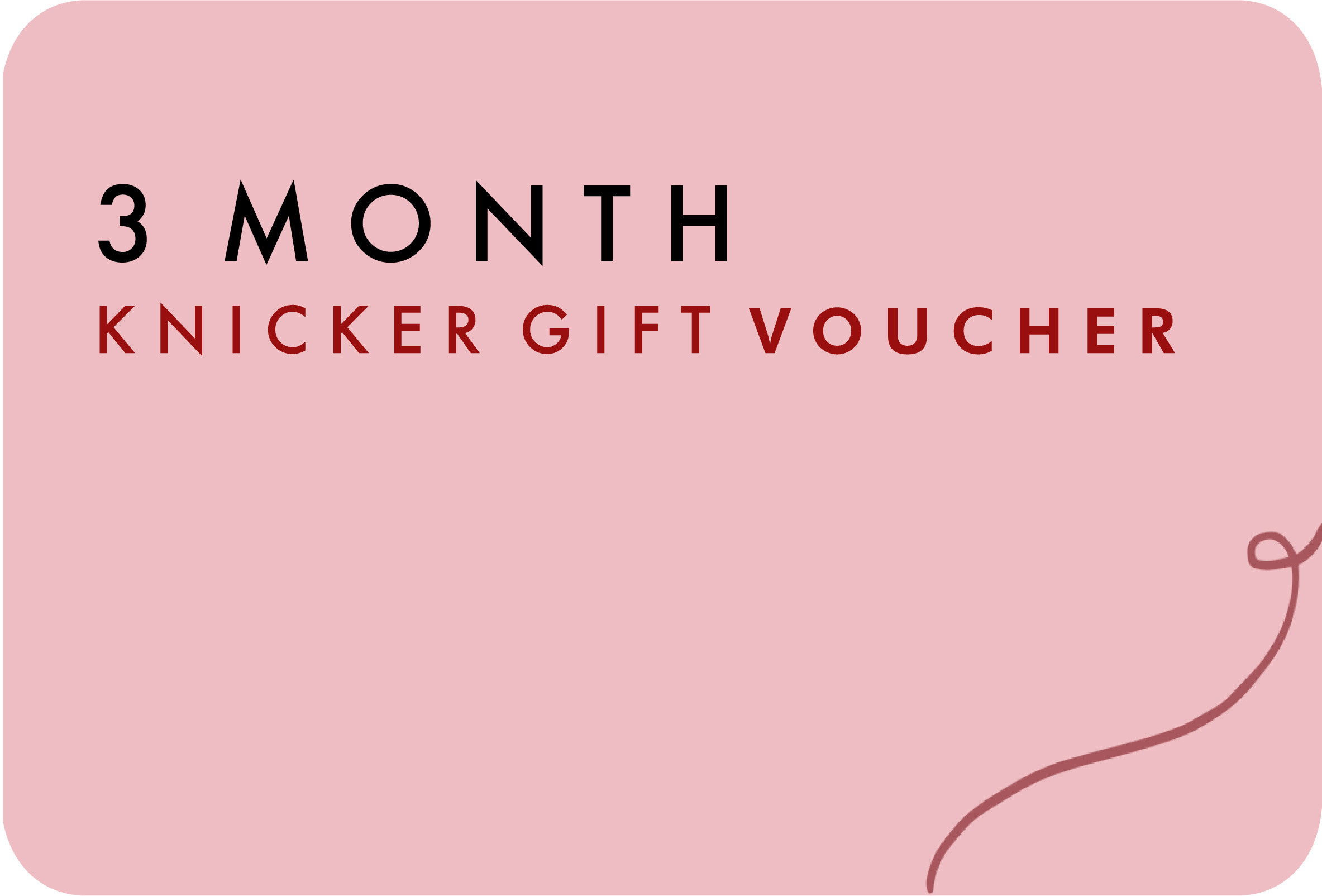 Lingerie Letters - 3 Month Knicker Gift Subscription Voucher