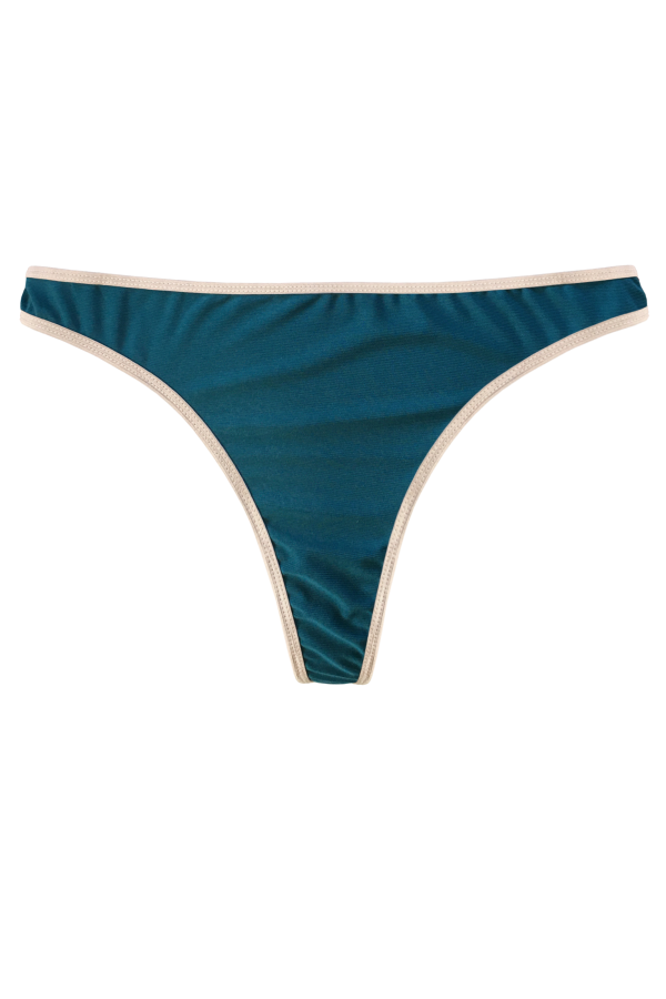 LINGERIE LETTERS EMERALD THONG