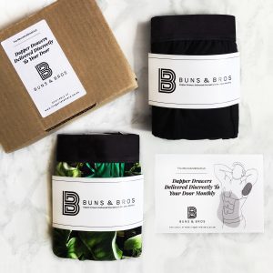 Buns & Bros Men's 4, 6 or 8 Month Underwear Gift Subscription Box, South Africa. Designer Men's Boxer Trunks also available to shop online at Lingerie Letters. Handmade locally in Cape Town.