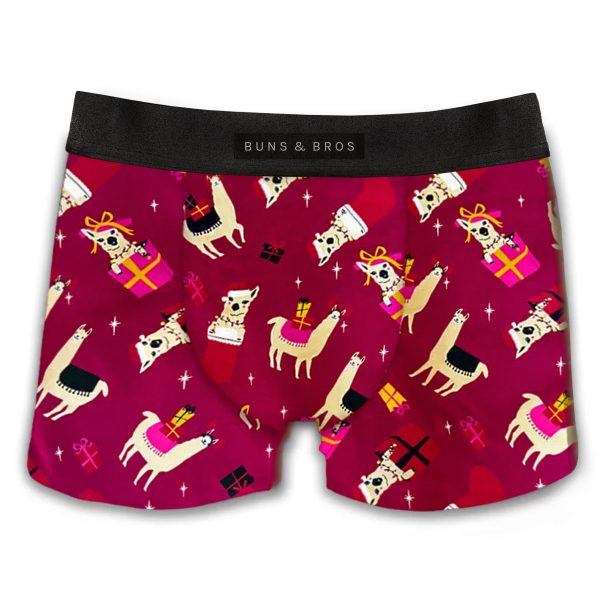 BUNS & BROS MEN'S XMAS LAMA TRUNKS