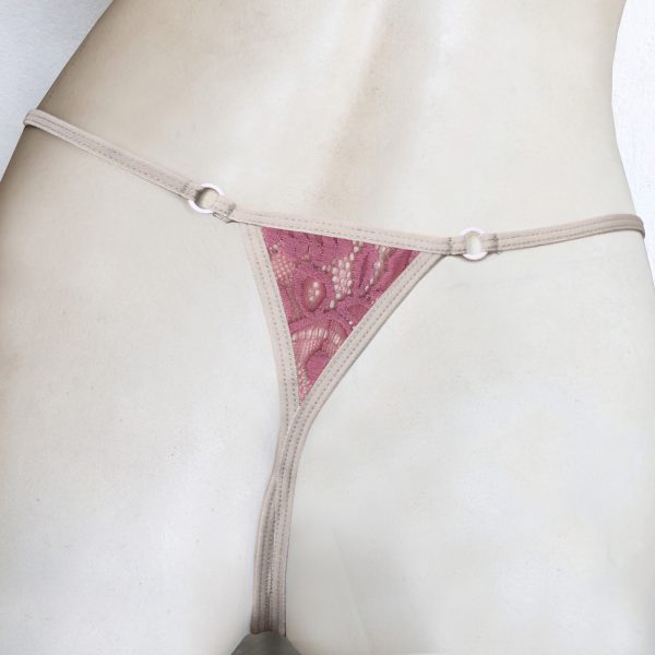 BLUSH ROSE CROTCHLESS G-STRING