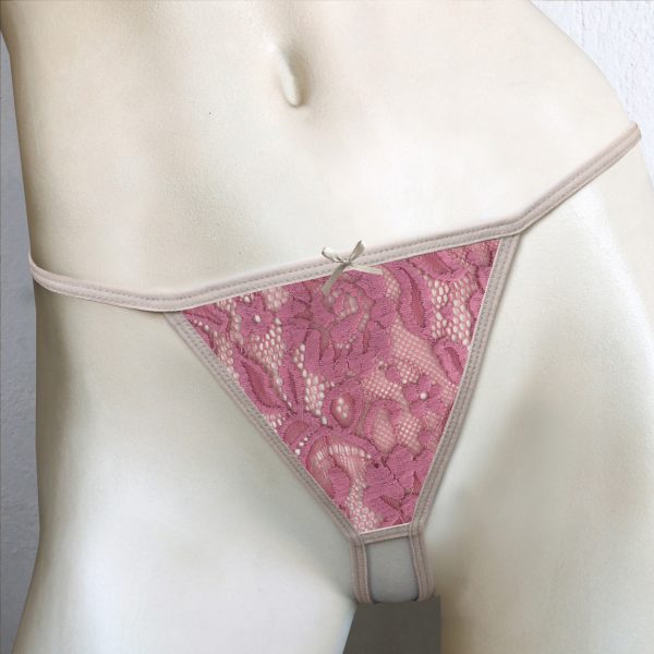 BLUSH ROSE CROTCHLESS G-STRING