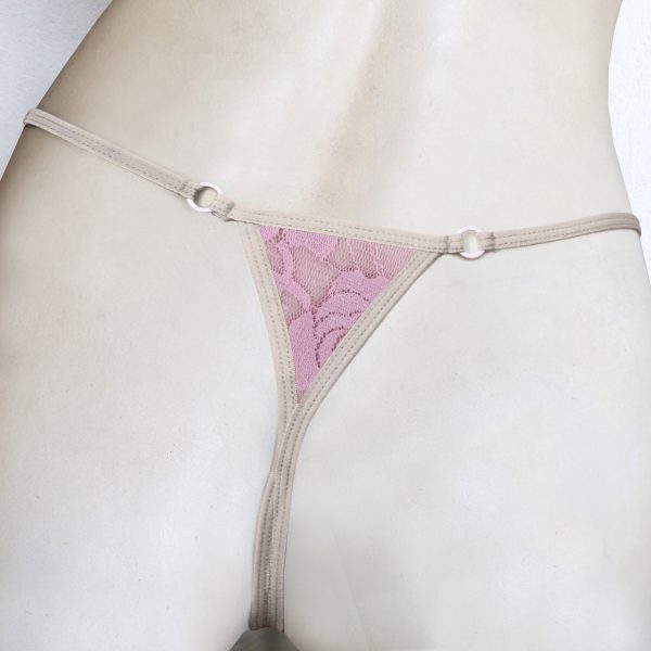 PINK ROSE CROTCHLESS G-STRING