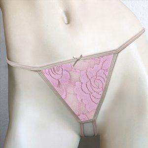 PINK ROSE CROTCHLESS G-STRING