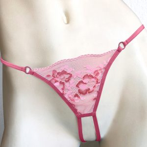 PINK ROSE CROTCHLESS G-STRING